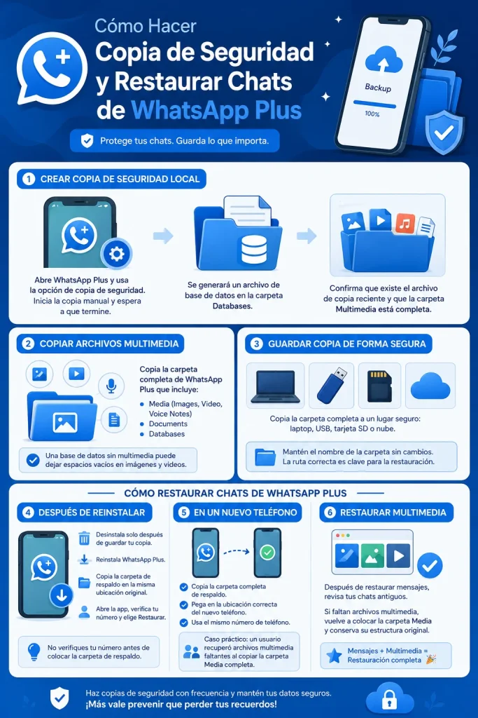 Backup y Restaurar Chats de WhatsApp Plus