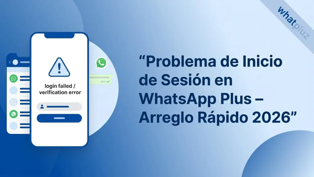 Problema de Inicio de Sesión en WhatsApp Plus Arreglo Rápido 