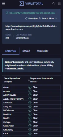 whatsapp plus virustotal scan